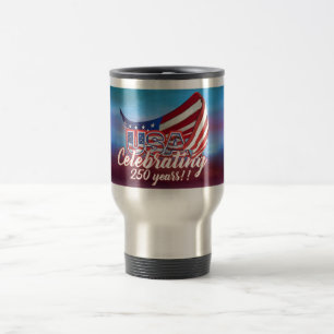USA 250 Unabhängigkeit Reise-Tasse feiern Reisebecher