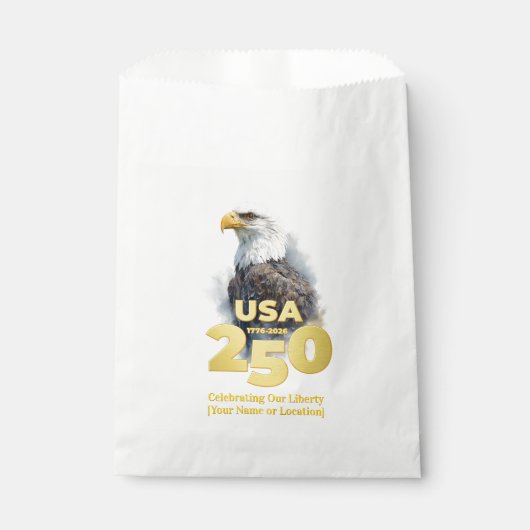 USA 250: Wasserfarben-Adler & Gold Geschenktütchen (Vorderseite)