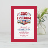 USA 250 Year Commemorative Celebration Einladung (Stehend Vorderseite)
