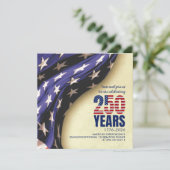 USA 250 Years American Independence Birthday Einladung (Stehend Vorderseite)