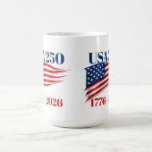 USA 250 Years of Independence 1776 2026 Kaffeetasse (Mittel)