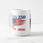 USA 250 Years of Independence 1776 2026 Kaffeetasse (Vorderseite Links)