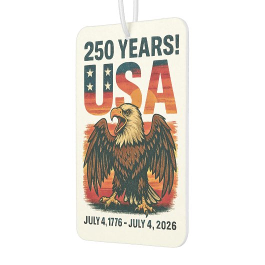 USA 250 Years – Patriotic Bald Eagle July 4th 2026 Autolufterfrischer (Links)