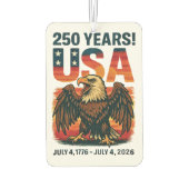 USA 250 Years – Patriotic Bald Eagle July 4th 2026 Autolufterfrischer (Rückseite)
