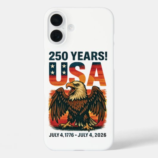 USA 250 Years – Patriotic Bald Eagle July 4th 2026 Case-Mate iPhone Hülle (Rückseite)