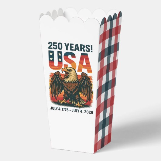 USA 250 Years – Patriotic Bald Eagle July 4th 2026 Geschenkschachtel (Vorderseite)