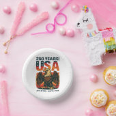 USA 250 Years – Patriotic Bald Eagle July 4th 2026 Pappteller (Party)