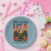 USA 250 Years – Patriotic Bald Eagle July 4th 2026 Pappteller (Party)