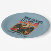 USA 250 Years – Patriotic Bald Eagle July 4th 2026 Pappteller (Schrägansicht)
