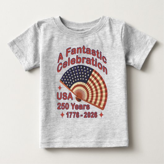 USA 250 Years Patriotic Fan Design – 1776-2026 Baby T-shirt (Vorderseite)