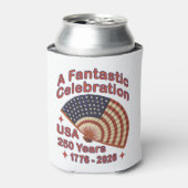 USA 250 Years Patriotic Fan Design – 1776-2026 Dosenkühler (Kanne Vorderseite)