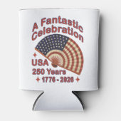 USA 250 Years Patriotic Fan Design – 1776-2026  Dosenkühler (Vorderseite)