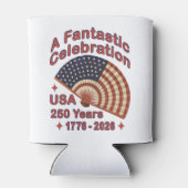 USA 250 Years Patriotic Fan Design – 1776-2026  Dosenkühler (Rückseite)