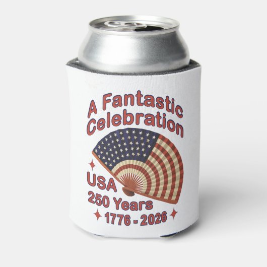 USA 250 Years Patriotic Fan Design – 1776-2026 Dosenkühler (Kanne Rückseite)