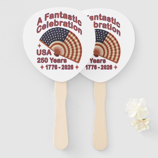 USA 250 Years Patriotic Fan Design – 1776-2026  Fächer (Vorne und Hinten)