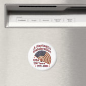 USA 250 Years Patriotic Fan Design – 1776-2026 Magnet (In Situ (Geschirrspüler))