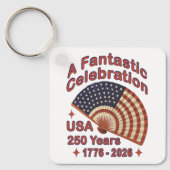 USA 250 Years Patriotic Fan Design – 1776-2026  Schlüsselanhänger (Vorderseite)