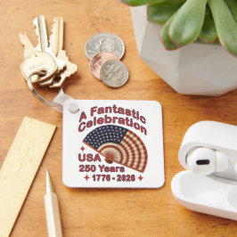 USA 250 Years Patriotic Fan Design – 1776-2026  Schlüsselanhänger
