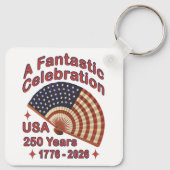 USA 250 Years Patriotic Fan Design – 1776-2026  Schlüsselanhänger (Rückseite)