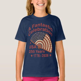 USA 250 Years Patriotic Fan Design – 1776-2026  T-Shirt