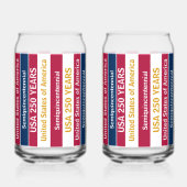 USA 250 Years Semiquincentennial Patriotic Stripes Dosenglas (Links)