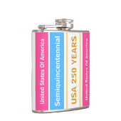 USA 250 Years Semiquincentennial Patriotic Stripes Flachmann (Rechts)