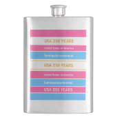 USA 250 Years Semiquincentennial Patriotic Stripes Flachmann (Vorderseite)