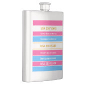 USA 250 Years Semiquincentennial Patriotic Stripes Flachmann (Rechts)