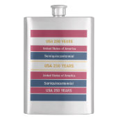 USA 250 Years Semiquincentennial Patriotic Stripes Flachmann (Vorderseite)