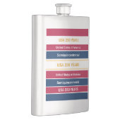 USA 250 Years Semiquincentennial Patriotic Stripes Flachmann (Rechts)