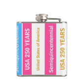 USA 250 Years Semiquincentennial Patriotic Stripes Flachmann (Rückseite)