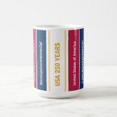 USA 250 Years Semiquincentennial Patriotic Stripes Kaffeetasse (Mittel)