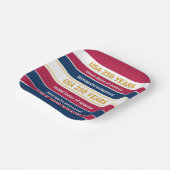 USA 250 Years Semiquincentennial Patriotic Stripes Pappteller (Gewinkelt)