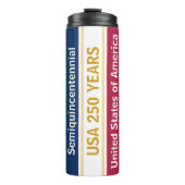USA 250 Years Semiquincentennial Patriotic Stripes Thermosbecher (Vorderseite)