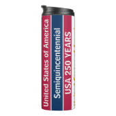 USA 250 Years Semiquincentennial Patriotic Stripes Thermosbecher (Nach rechts gedreht)