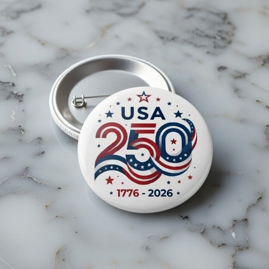 USA 250th 1776-2026 Button