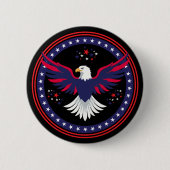 USA 250th 4th July Vintage Bald Eagle Button (Vorderseite)