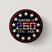 USA 250th Anniversary 1776-2026 American Flag Button (Vorderseite)