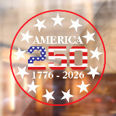 USA 250th Anniversary 1776-2026 American Flag Fensteraufkleber (Blatt 2)