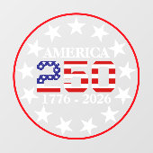 USA 250th Anniversary 1776-2026 American Flag Fensteraufkleber (Blatt)