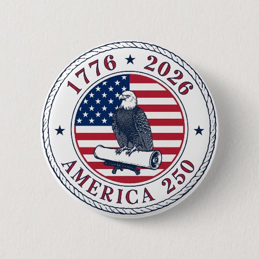 USA 250th Anniversary 1776-2026 Button (Vorderseite)