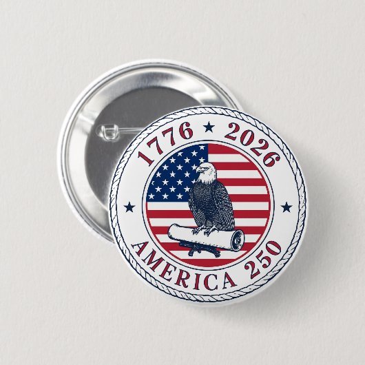 USA 250th Anniversary 1776-2026 Button (Vorne & Hinten)