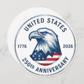 USA 250th Anniversary 1776-2026 Einladung (Vorne/Hinten)