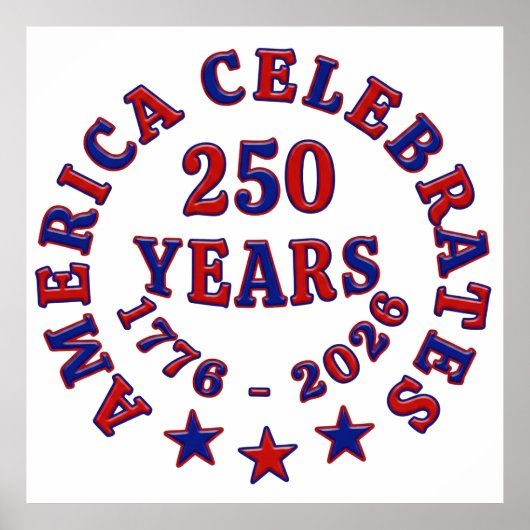 USA 250th Anniversary 1776-2026 Poster (Vorne)