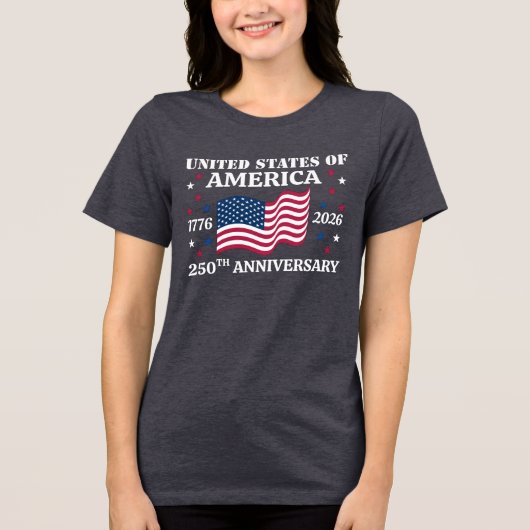 USA 250th Anniversary 4th Of July Tri-Blend Shirt (Vorderseite)
