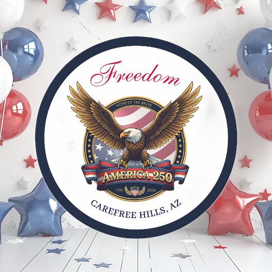USA 250th Anniversary Event Runder Aufkleber