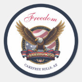 USA 250th Anniversary Event Runder Aufkleber (Vorderseite)