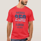 USA 250th Anniversary Florida Stars ,personalized  T-Shirt (Vorderseite)