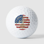 USA 250th Anniversary Golden Gate Patriotic Flag  Golfball (Vorderseite)