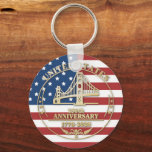 USA 250th Anniversary Golden Gate Patriotic Flag  Schlüsselanhänger<br><div class="desc">Celebrate 250 years of American independence with this striking commemorative keychain honoring the historic milestone of 1776–2026. This keychain captures the pride, heritage, and enduring spirit of the United States. The keychain features the bold and recognizable design of the American flag, with vibrant red and white stripes and a deep...</div>